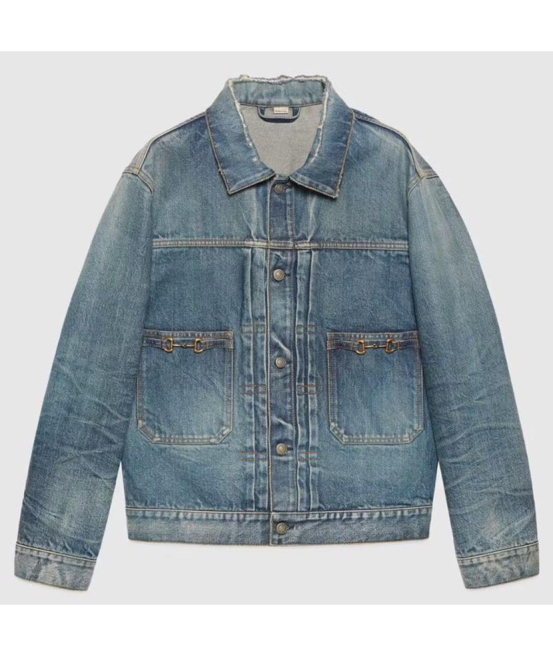 GUCCI Синяя деним куртка, фото 8