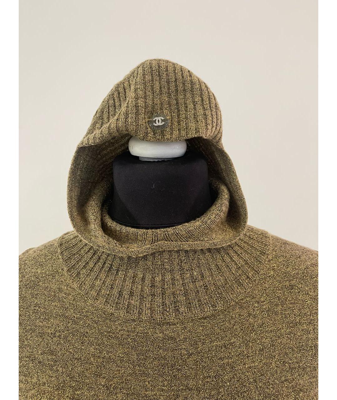 CHANEL Золотое кашемировое платье, фото 4