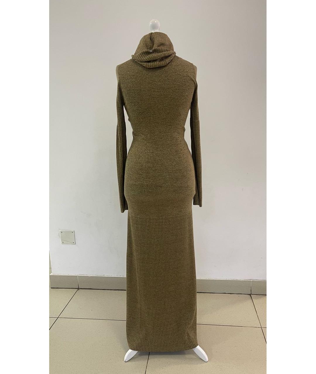 CHANEL Золотое кашемировое платье, фото 2