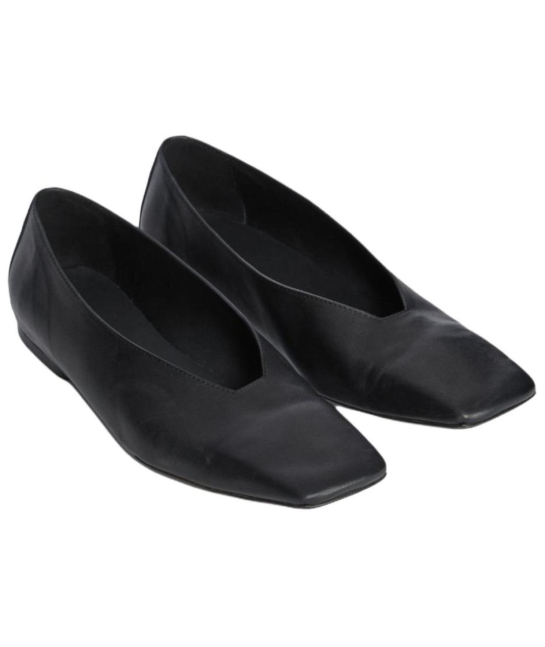 RICK OWENS Черные кожаные балетки, фото 3