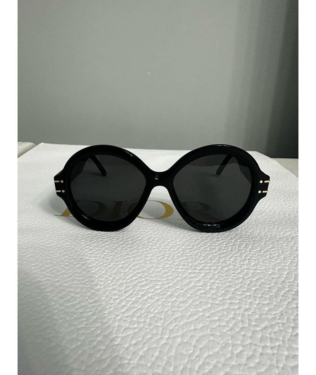 CHRISTIAN DIOR Черные пластиковые солнцезащитные очки, фото 5