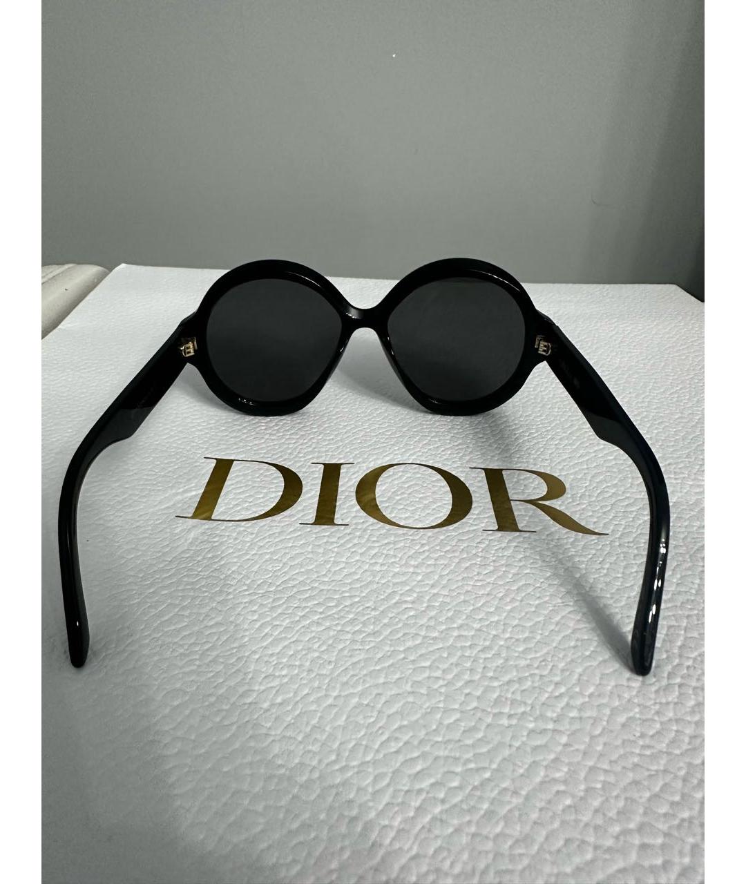 CHRISTIAN DIOR Черные пластиковые солнцезащитные очки, фото 3