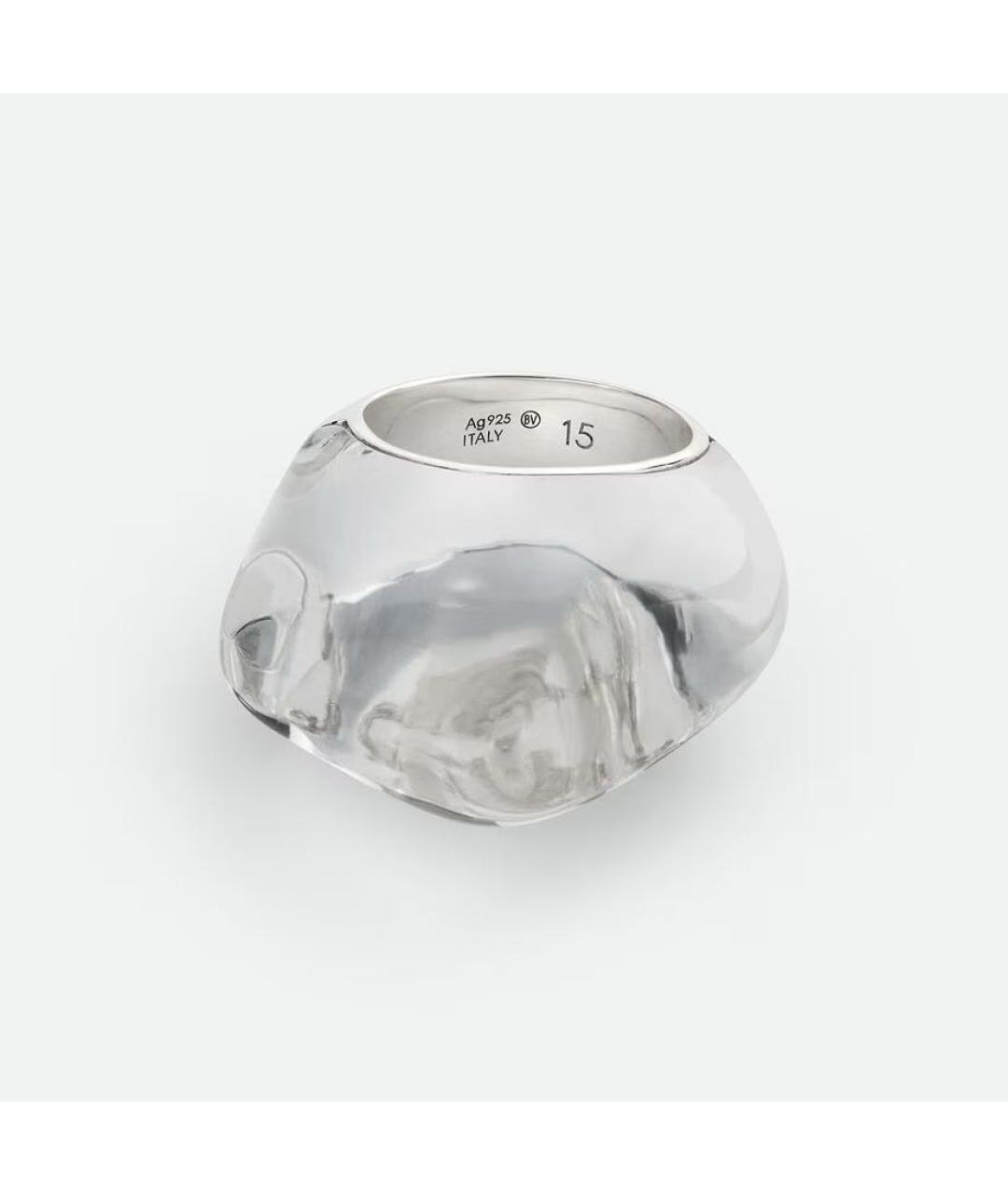 BOTTEGA VENETA Серебряное металлическое кольцо, фото 4