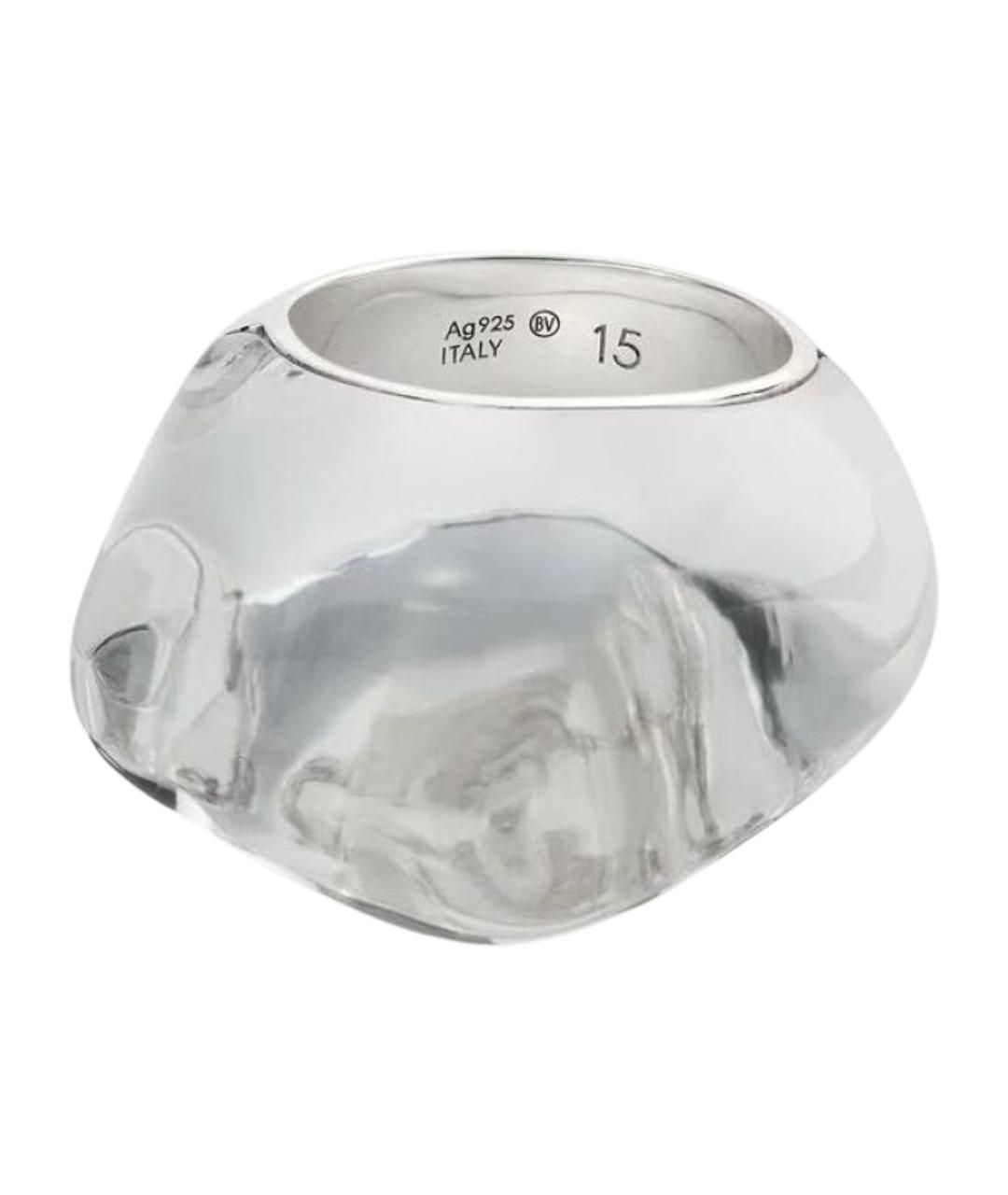 BOTTEGA VENETA Серебряное металлическое кольцо, фото 1