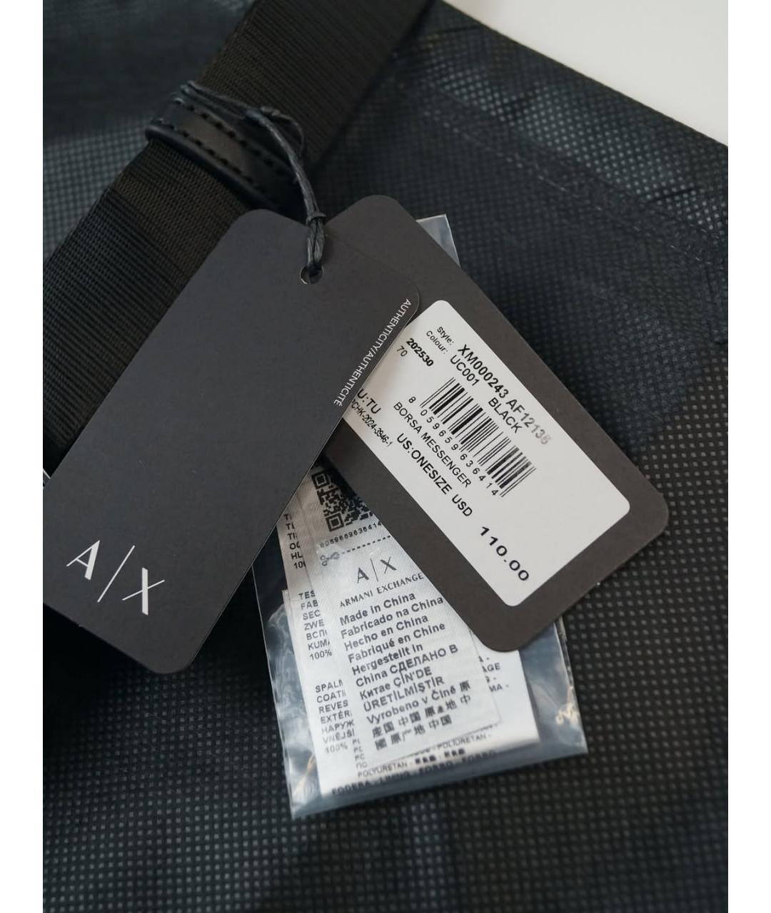 ARMANI EXCHANGE Черная сумка на плечо, фото 5