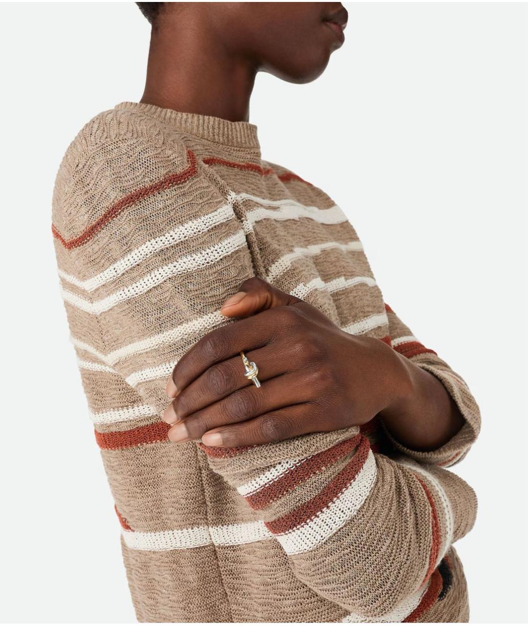 BOTTEGA VENETA Золотое серебряное кольцо, фото 2