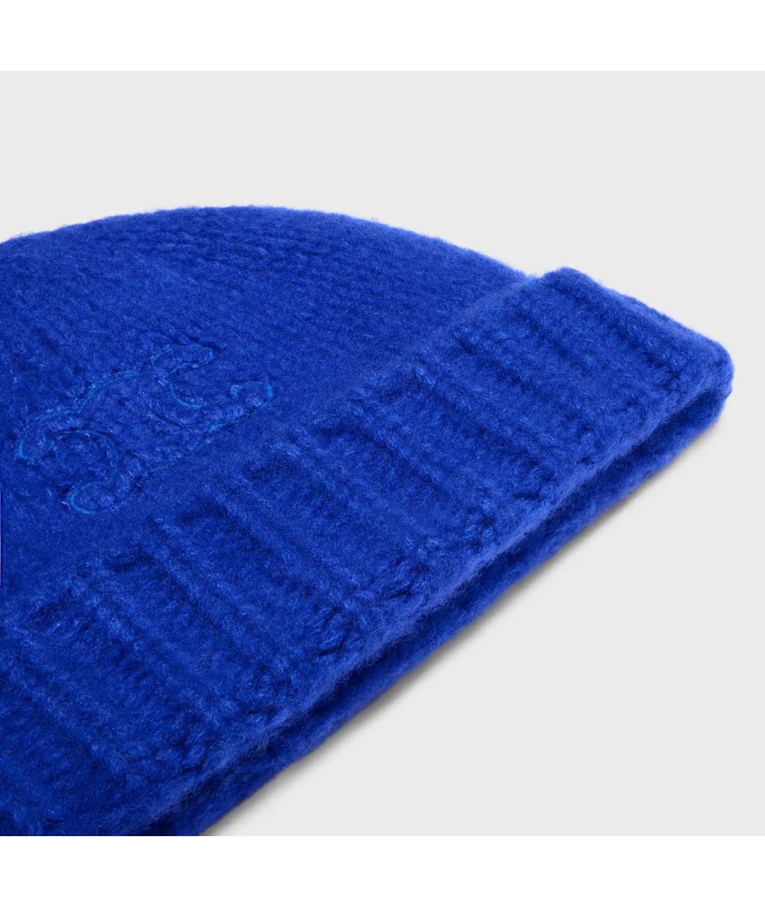 CELINE Синяя кашемировая шапка, фото 3