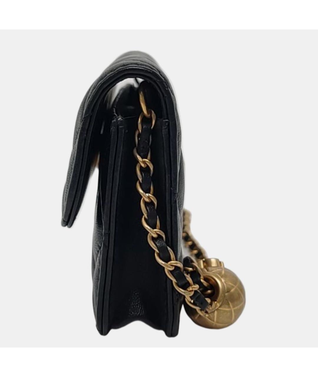 CHANEL Черная кожаная сумка через плечо, фото 2