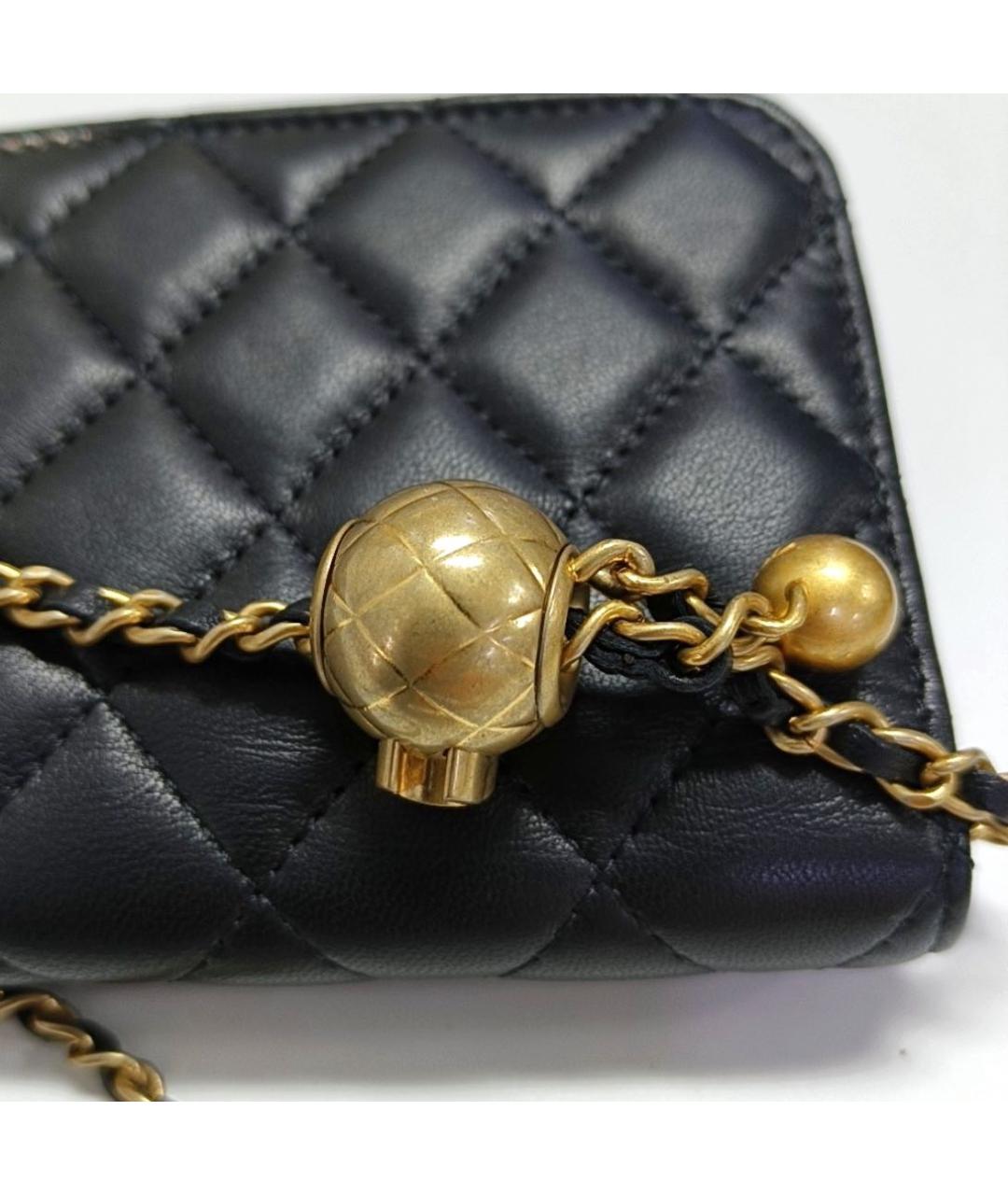 CHANEL Черная кожаная сумка через плечо, фото 4