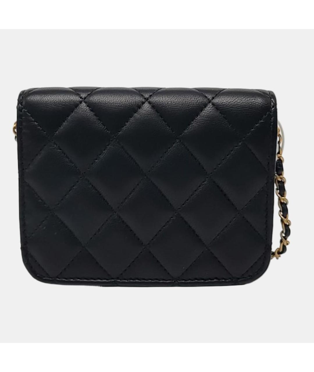 CHANEL Черная кожаная сумка через плечо, фото 3