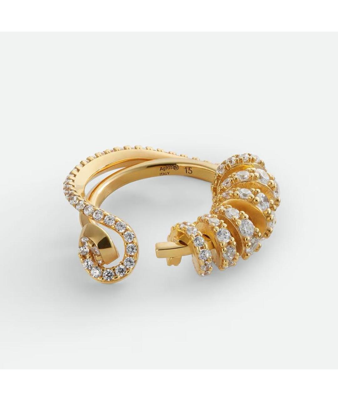 BOTTEGA VENETA Золотое серебряное кольцо, фото 5