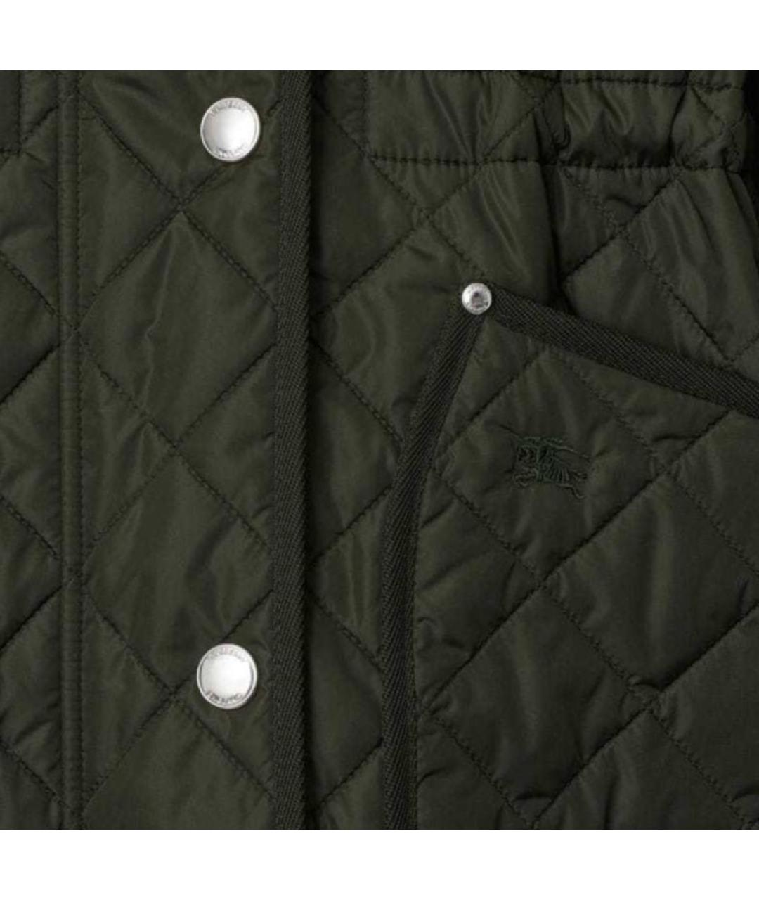 BURBERRY Зеленый пуховик, фото 5