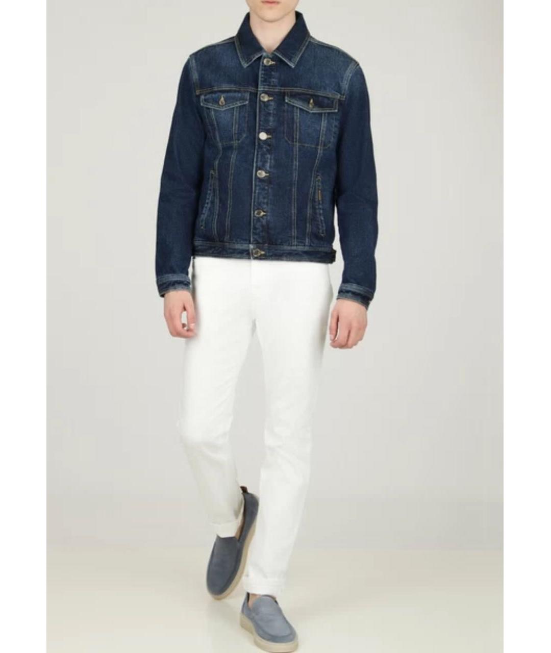 MOORER Темно-синяя деним куртка, фото 2