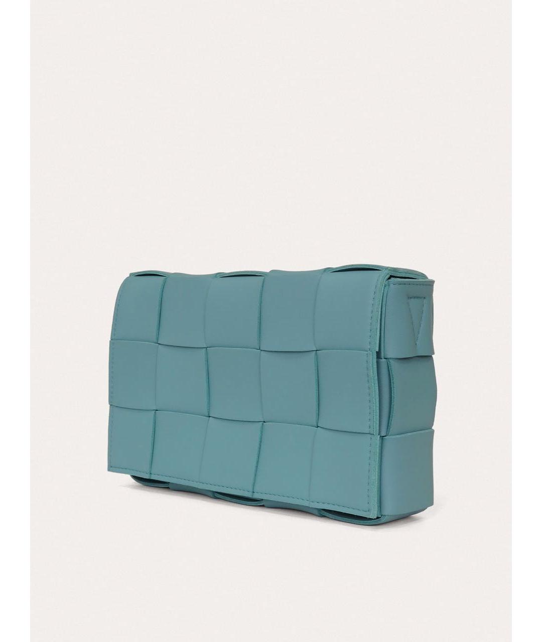 BOTTEGA VENETA Голубая кожаная сумка через плечо, фото 2