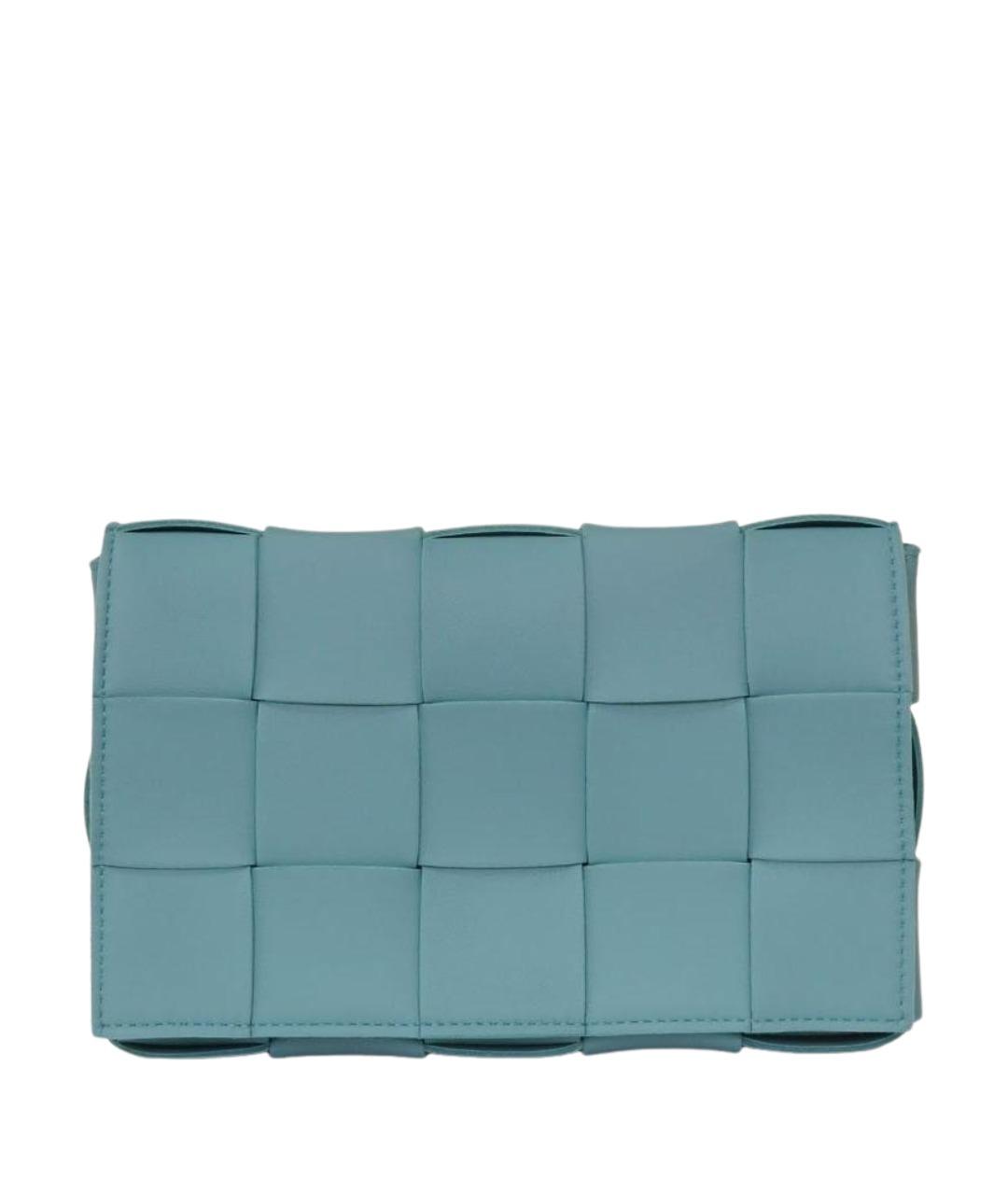 BOTTEGA VENETA Голубая кожаная сумка через плечо, фото 1