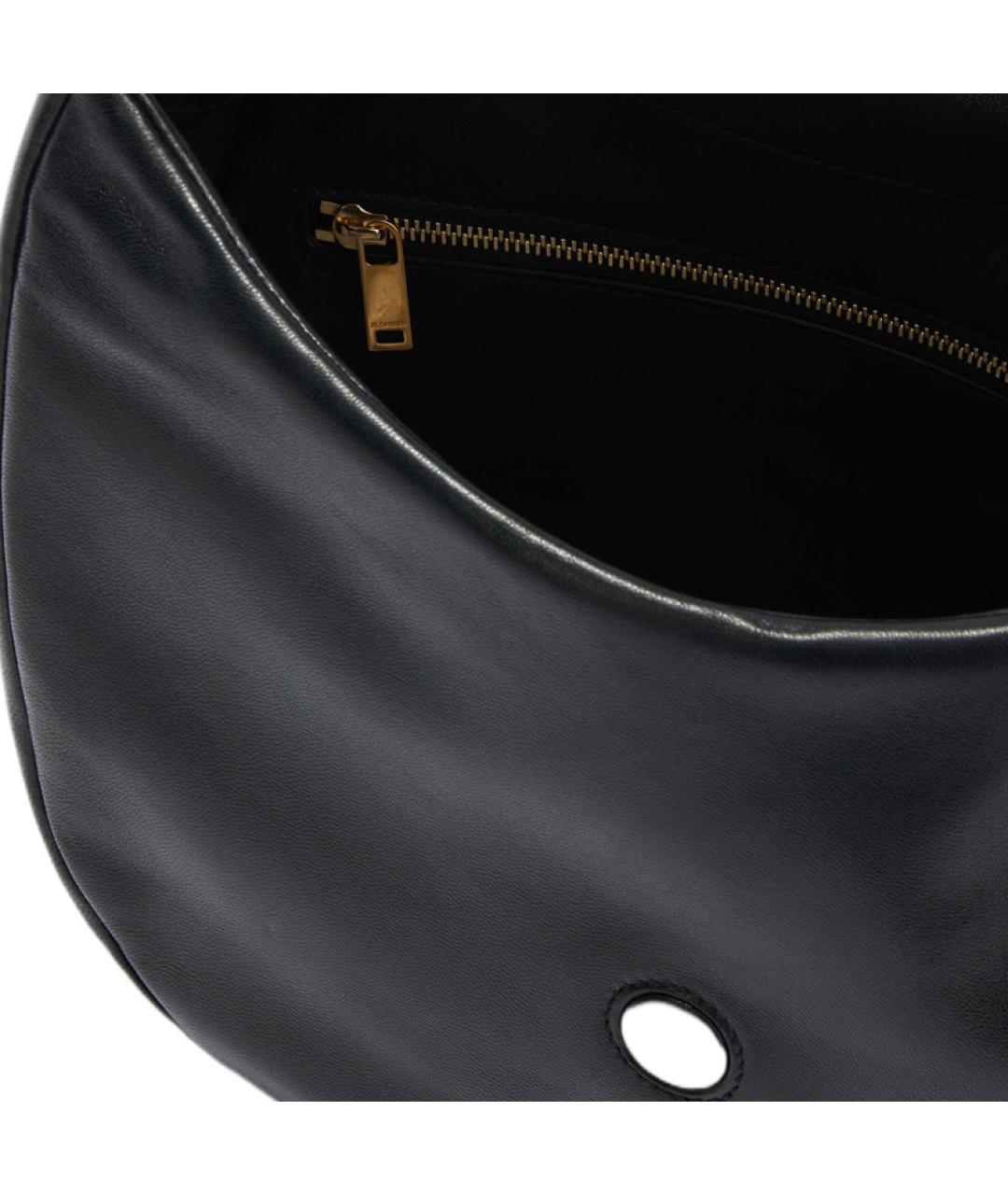 JIL SANDER Черная кожаная сумка с короткими ручками, фото 3