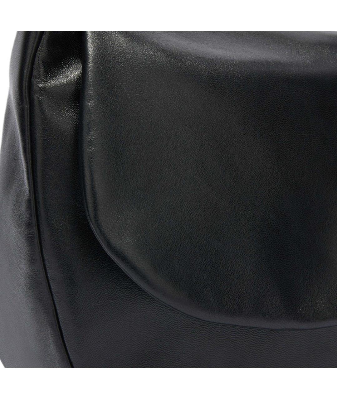 JIL SANDER Черная кожаная сумка с короткими ручками, фото 4