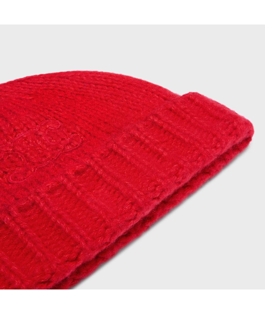 CELINE Красная кашемировая шапка, фото 3