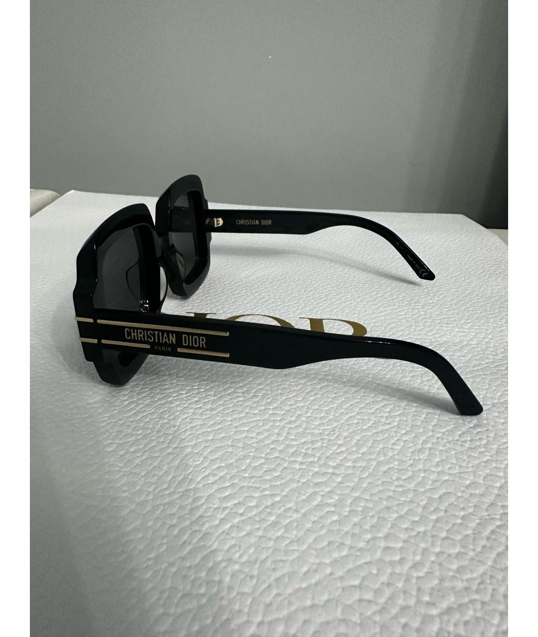 CHRISTIAN DIOR Черные пластиковые солнцезащитные очки, фото 2