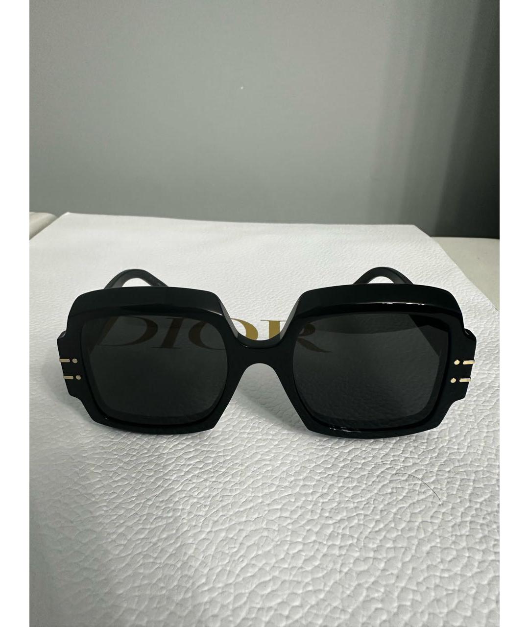CHRISTIAN DIOR Черные пластиковые солнцезащитные очки, фото 6
