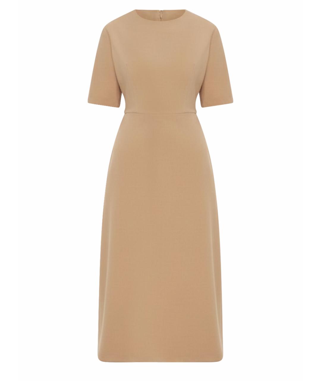 12 STOREEZ Бежевое вискозное коктейльное платье, фото 1