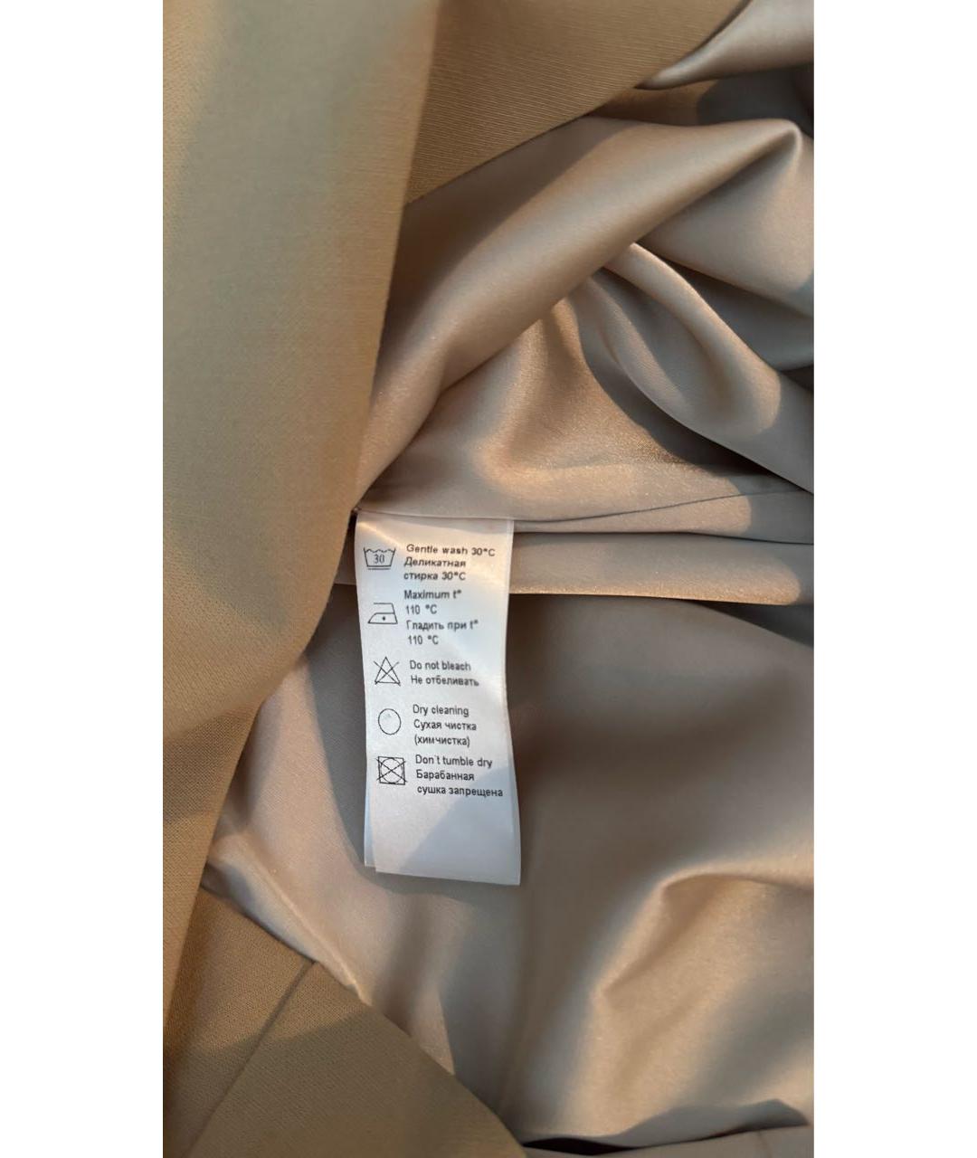 12 STOREEZ Бежевое вискозное коктейльное платье, фото 5
