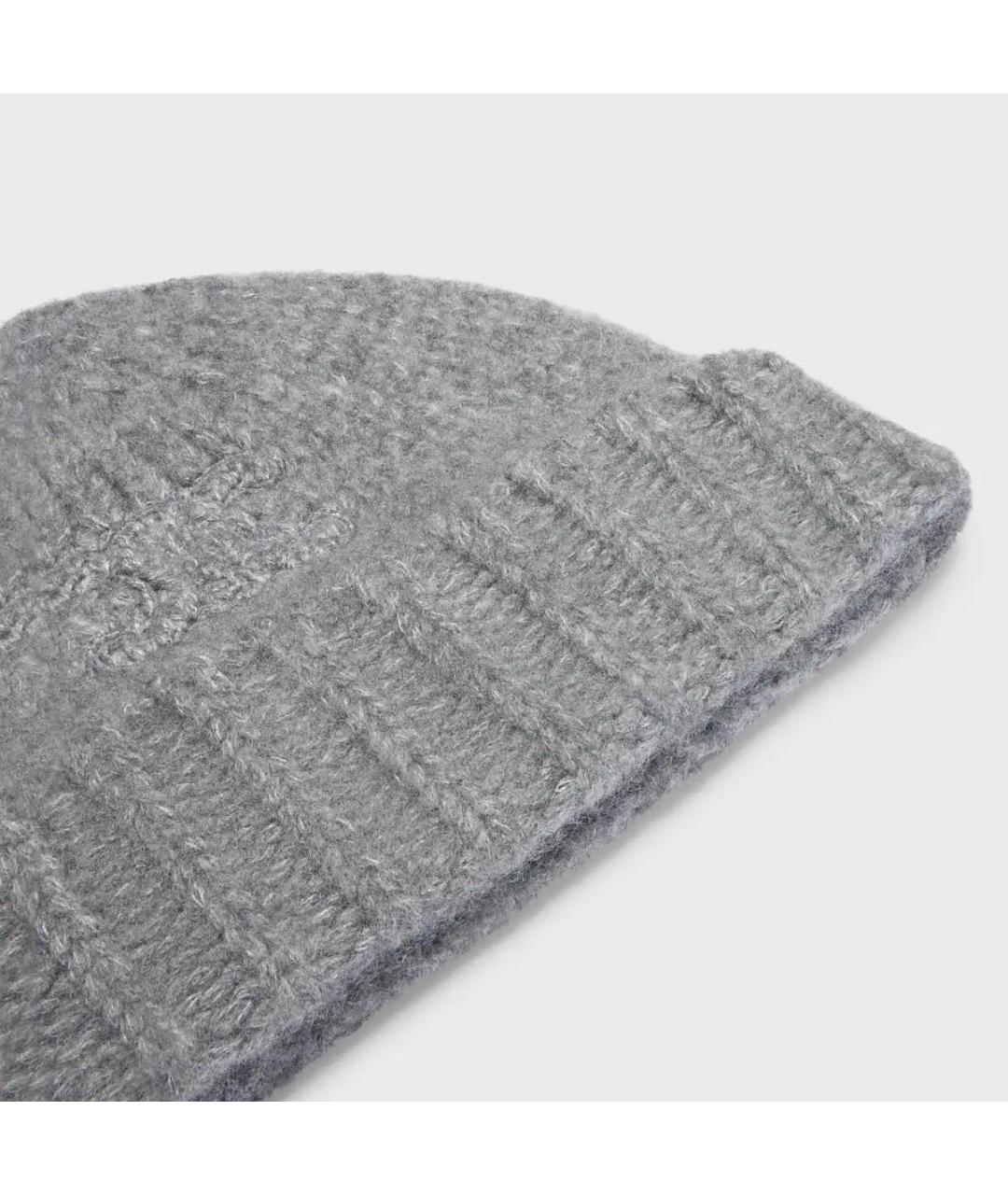 CELINE Серая кашемировая шапка, фото 3