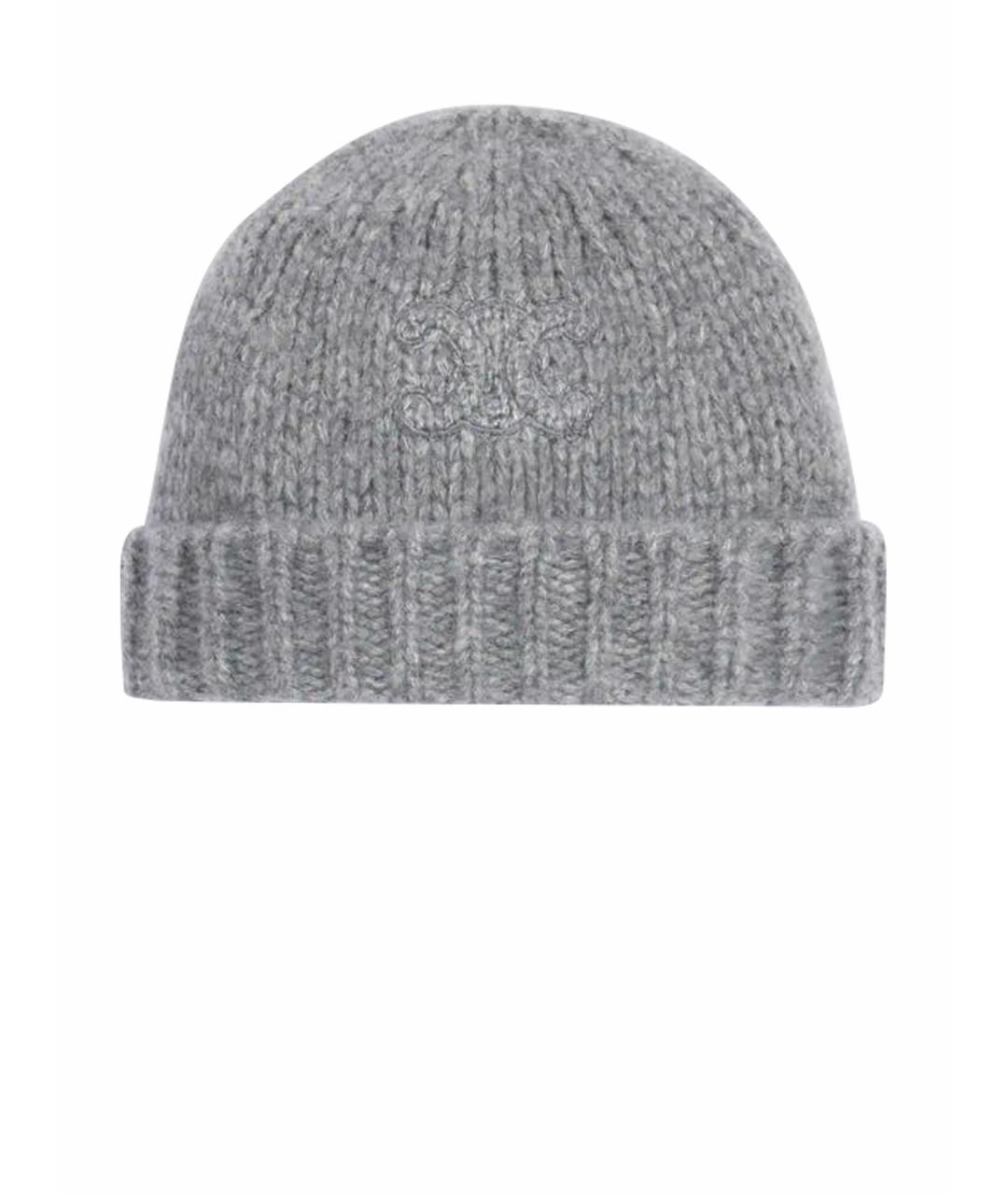 CELINE Серая кашемировая шапка, фото 1