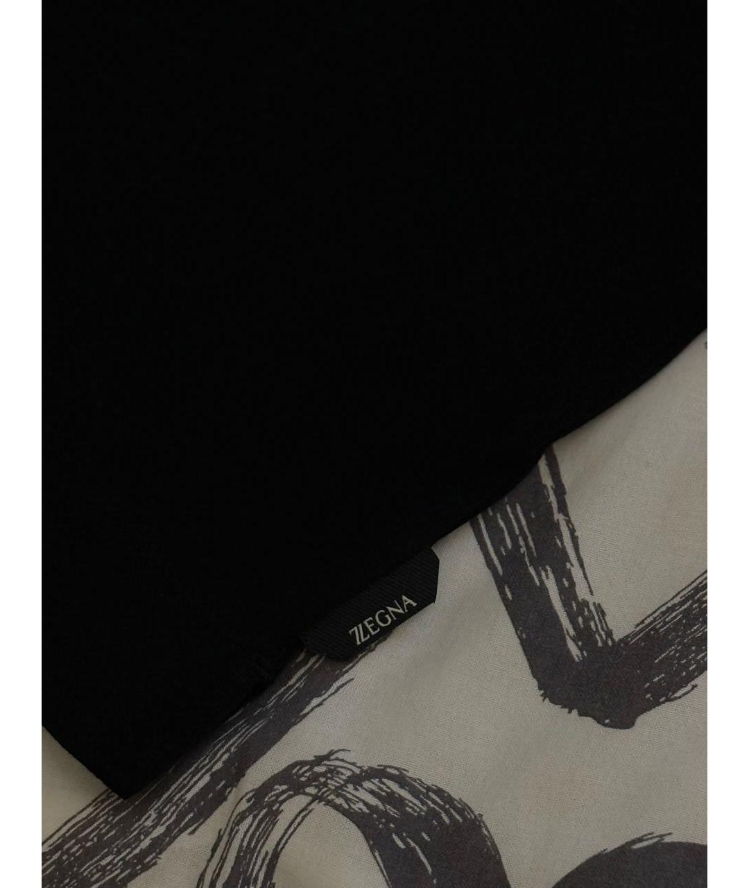 ZZEGNA Черная хлопковая футболка, фото 4