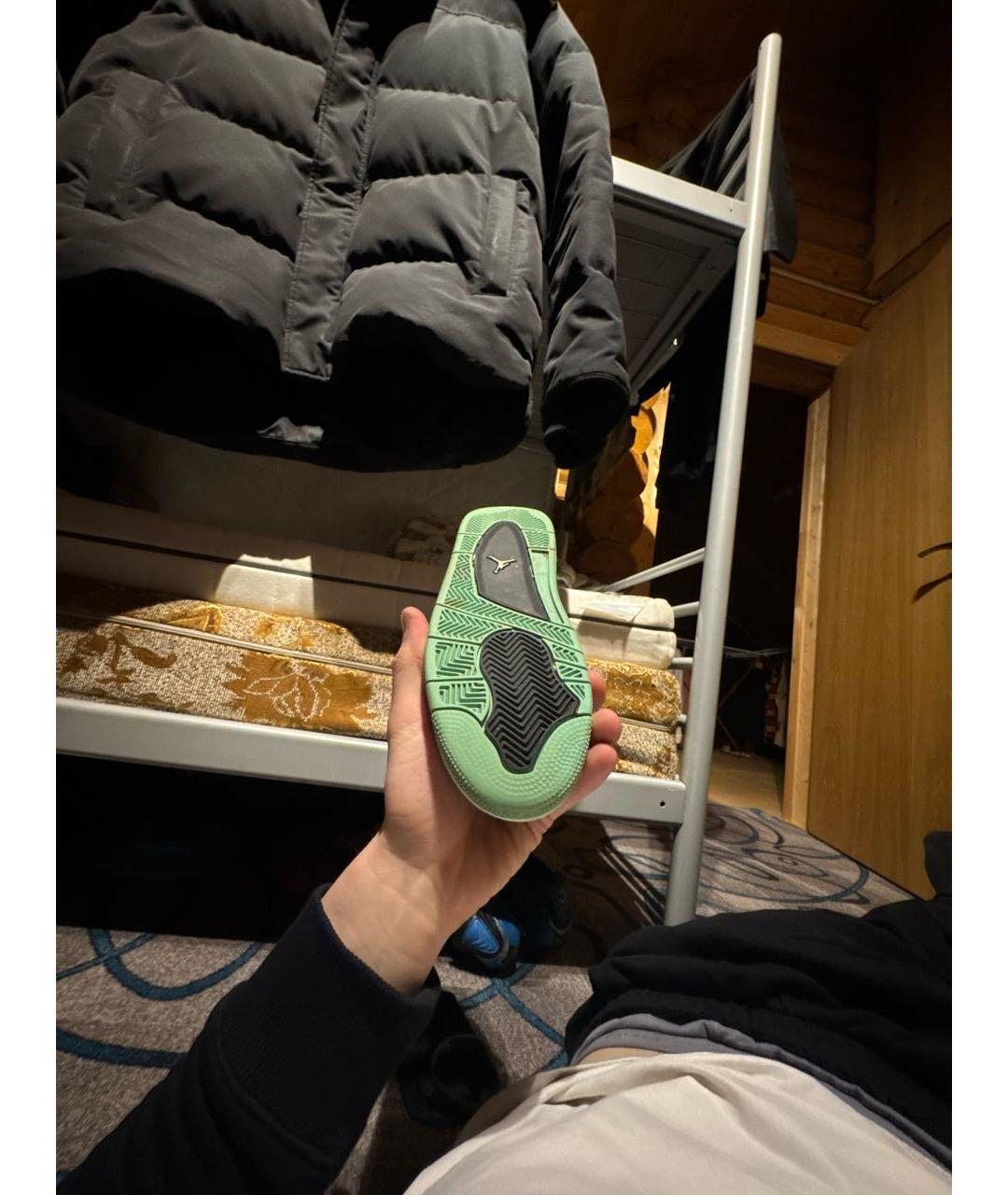 JORDAN Антрацитовые кеды из искусственной кожи, фото 6