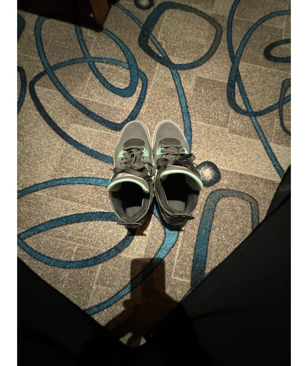 JORDAN Антрацитовые кеды из искусственной кожи, фото 3