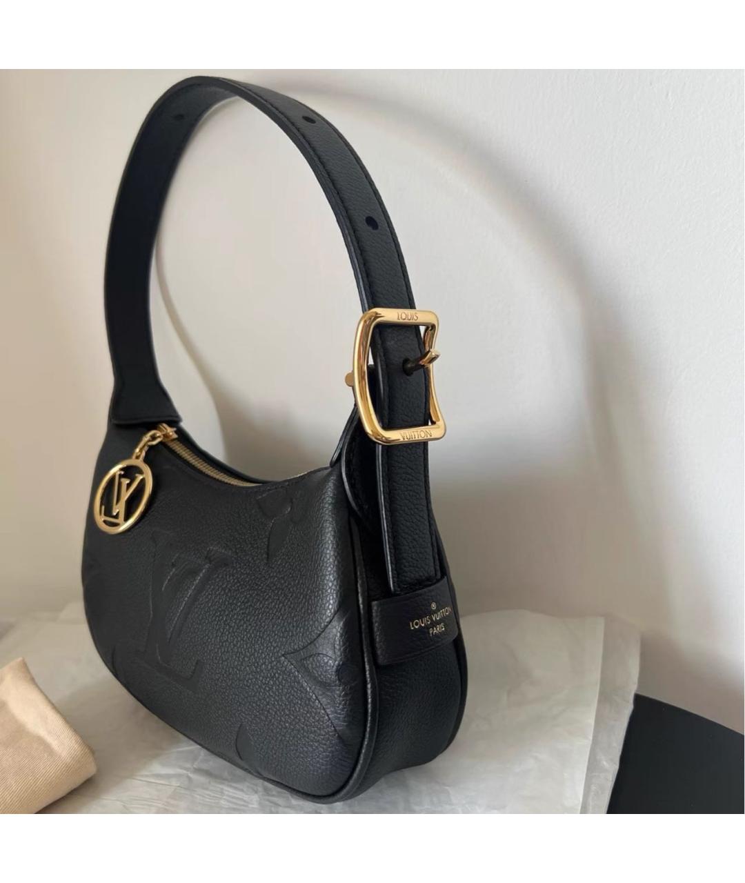 LOUIS VUITTON Черная кожаная сумка с короткими ручками, фото 3