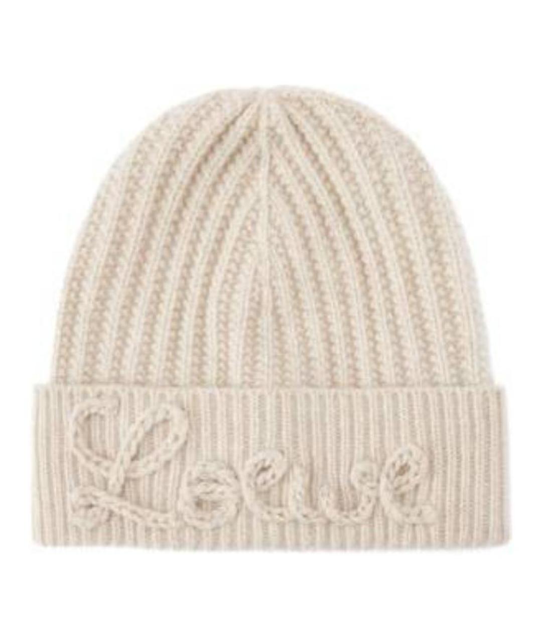 LOEWE Бежевая шерстяная шапка, фото 1