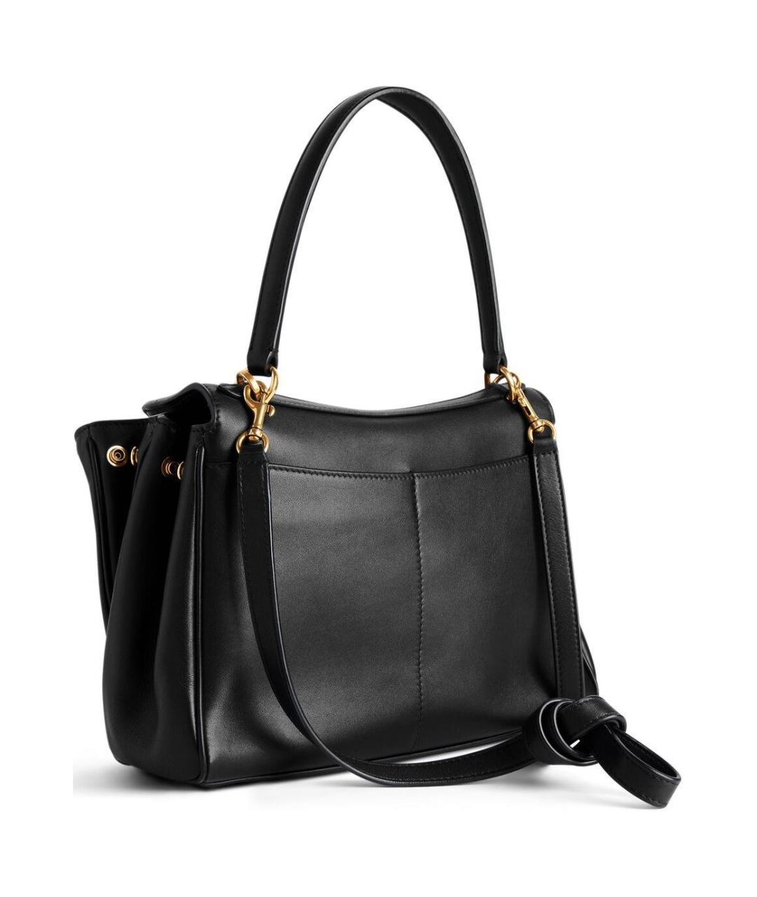 BALENCIAGA Черная кожаная сумка тоут, фото 3