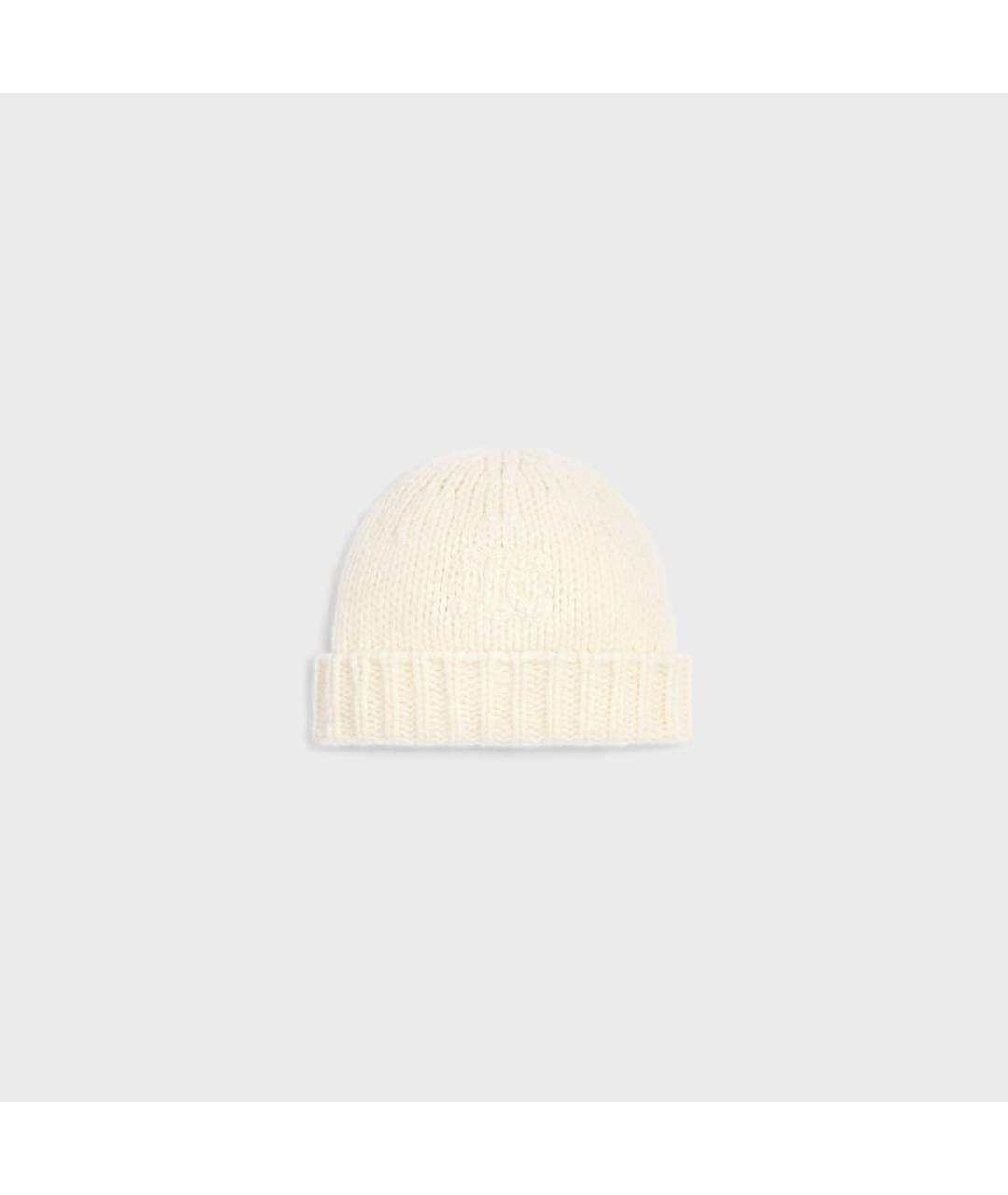 CELINE Белая кашемировая шапка, фото 4