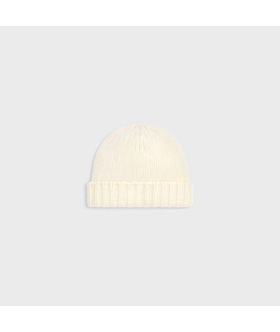 CELINE Белая кашемировая шапка, фото 2