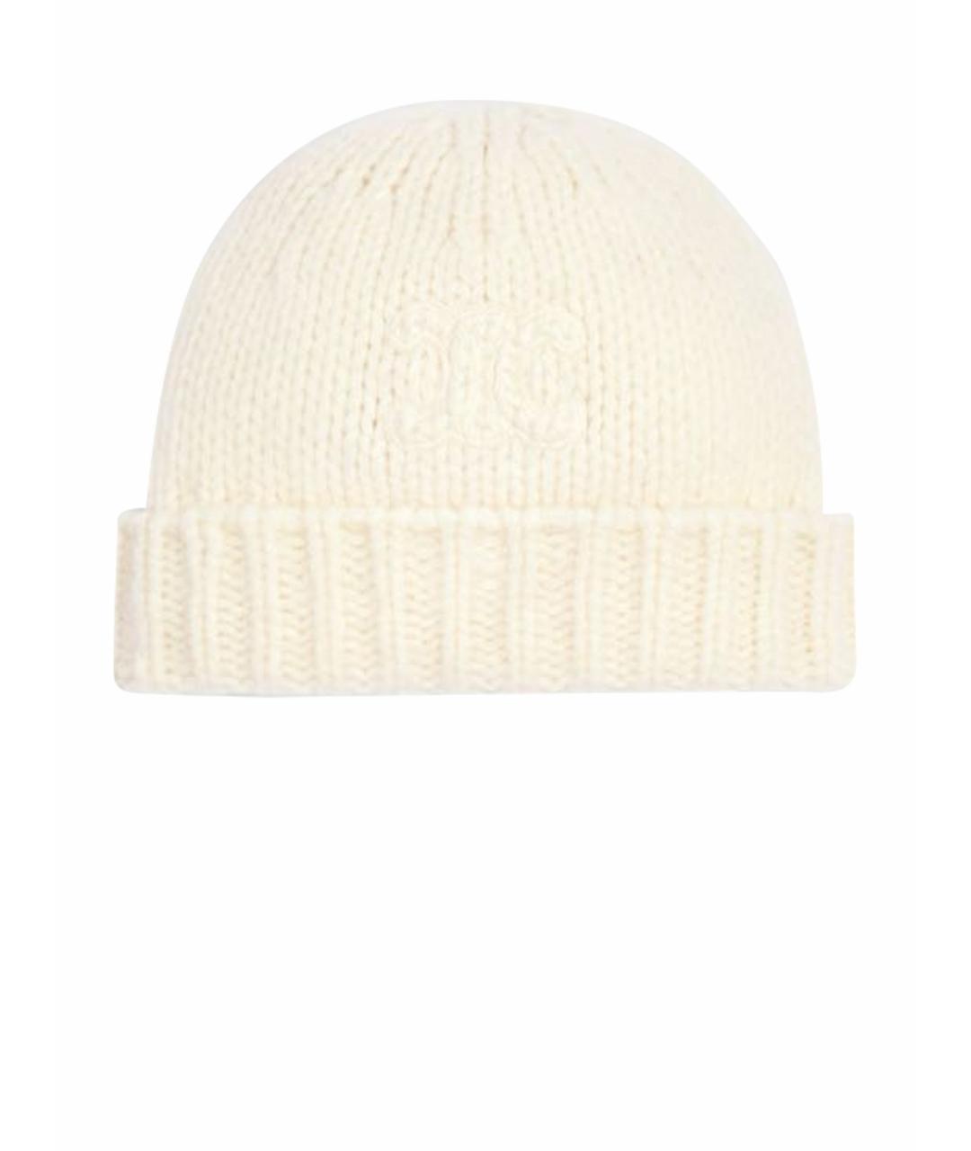 CELINE Белая кашемировая шапка, фото 1