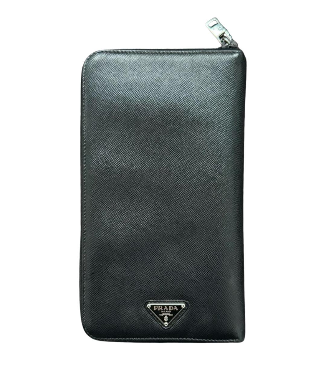 PRADA Черный кожаный кошелек, фото 1