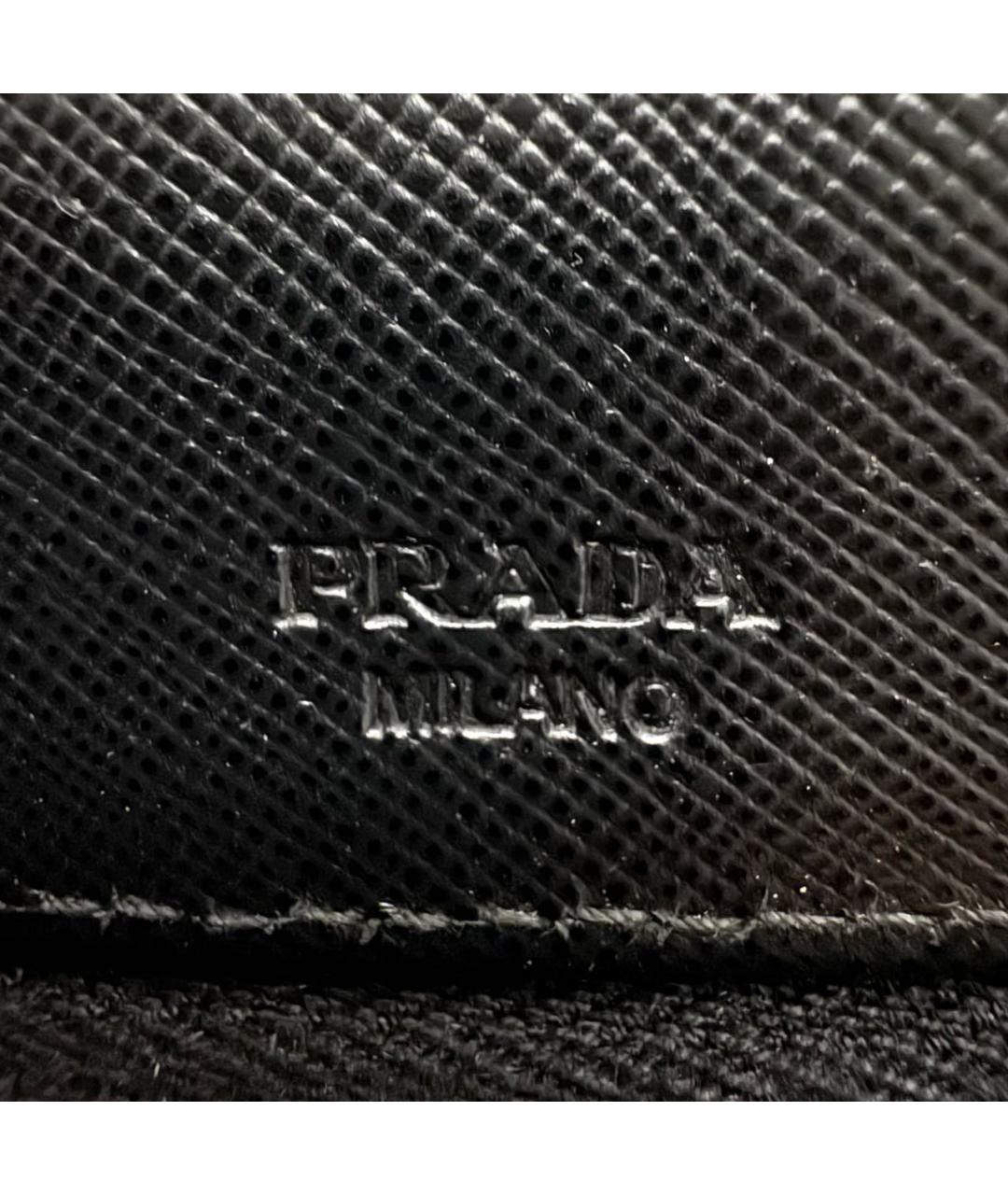 PRADA Черный кожаный кошелек, фото 5
