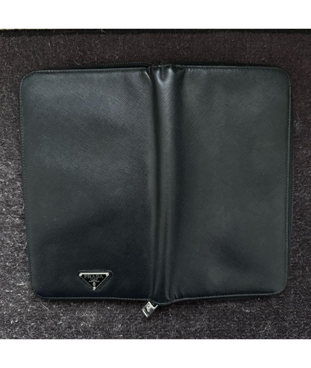PRADA Черный кожаный кошелек, фото 4