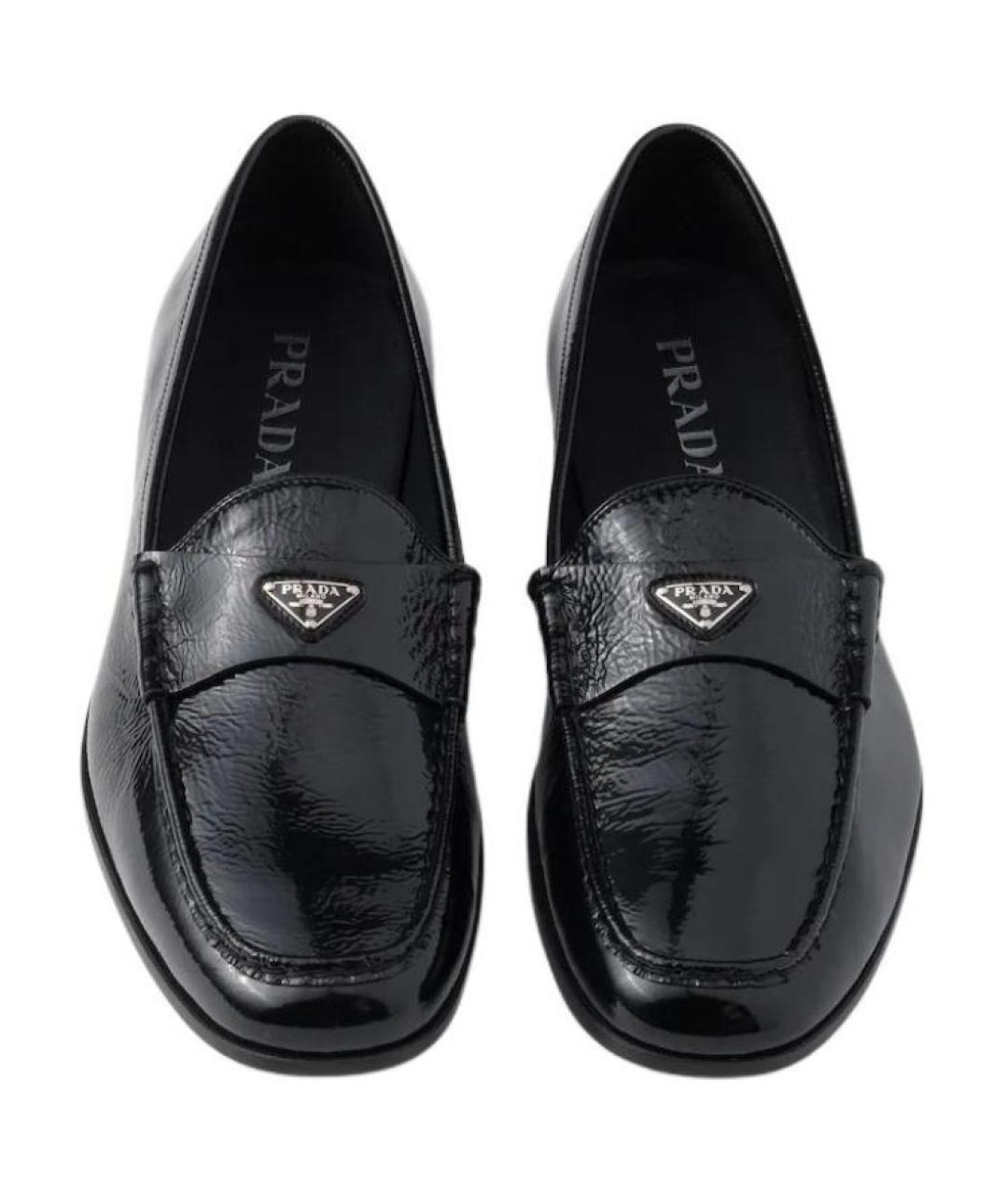 PRADA Черные кожаные лоферы, фото 4