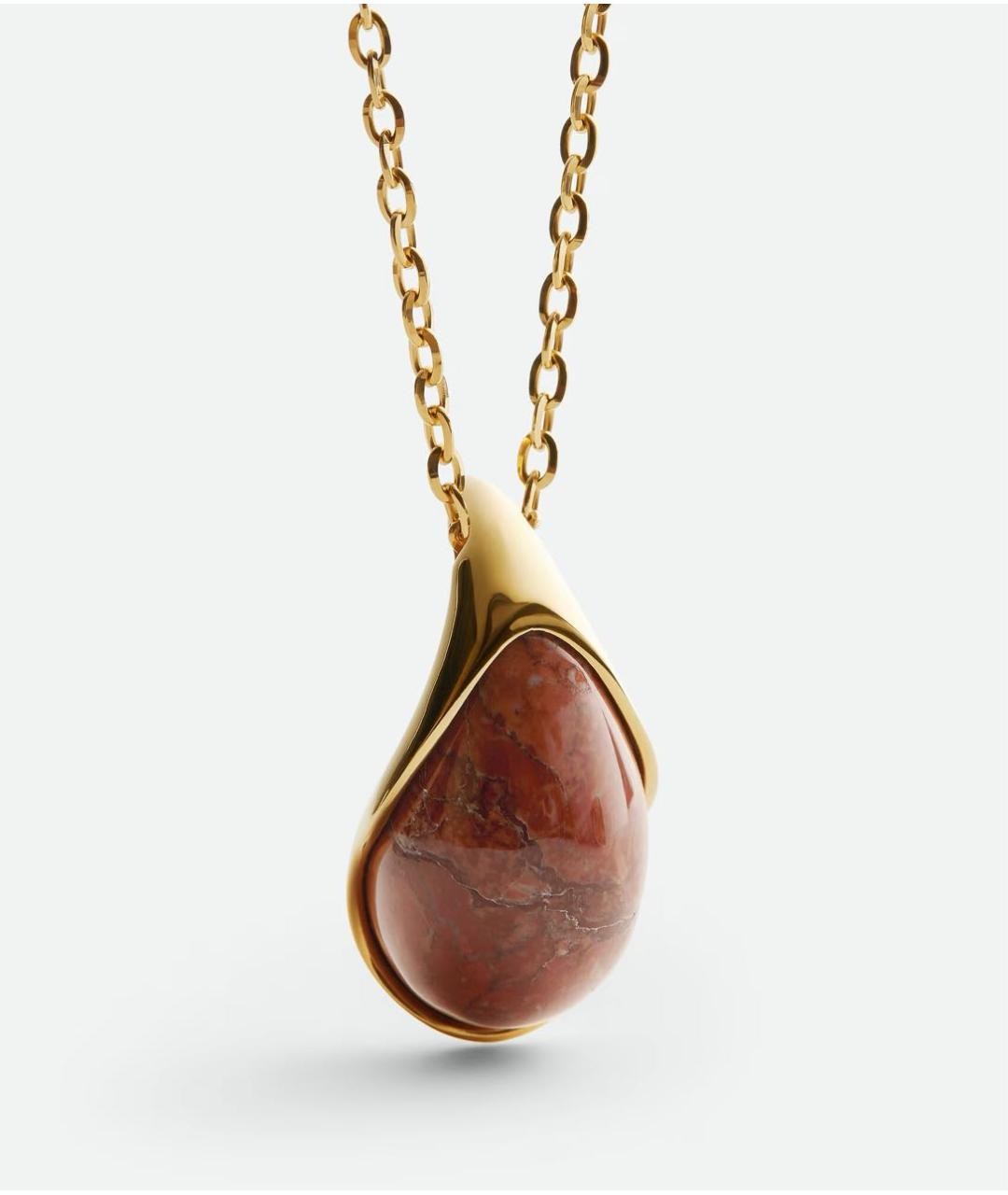 BOTTEGA VENETA Красное серебряное колье, фото 3