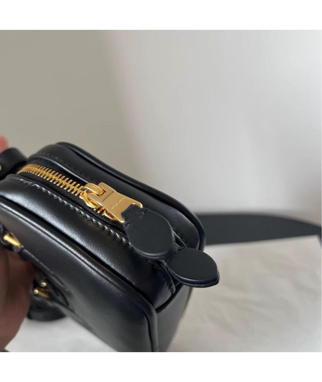 MIU MIU Черная кожаная сумка через плечо, фото 6