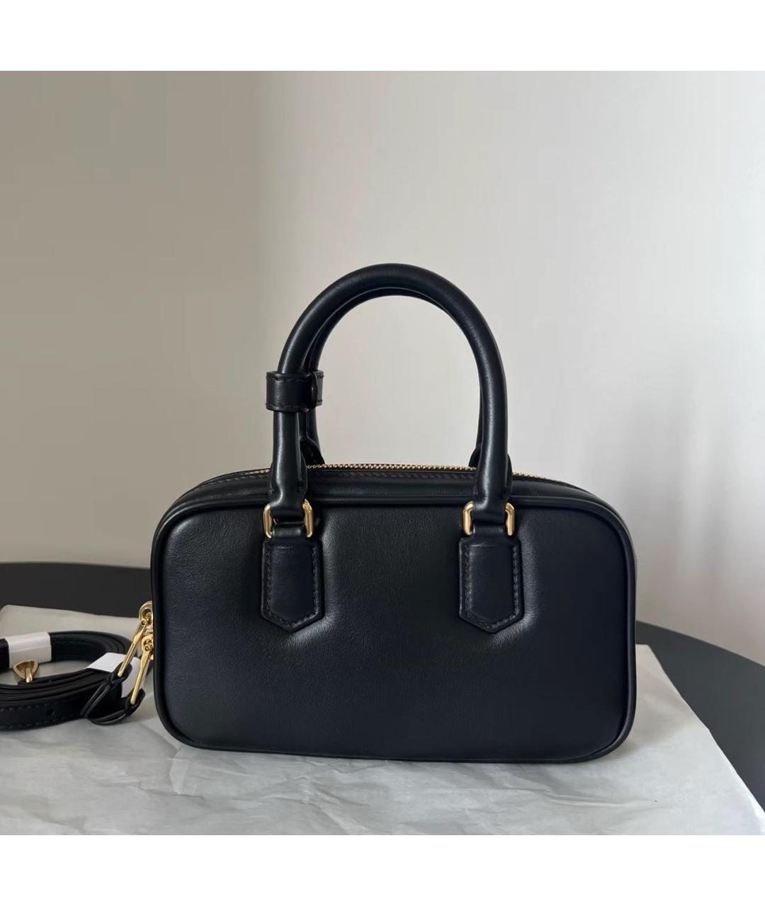 MIU MIU Черная кожаная сумка через плечо, фото 2