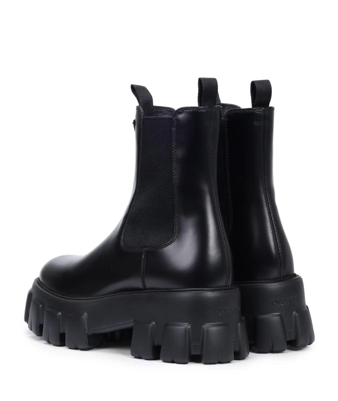 PRADA Черные кожаные ботинки, фото 3