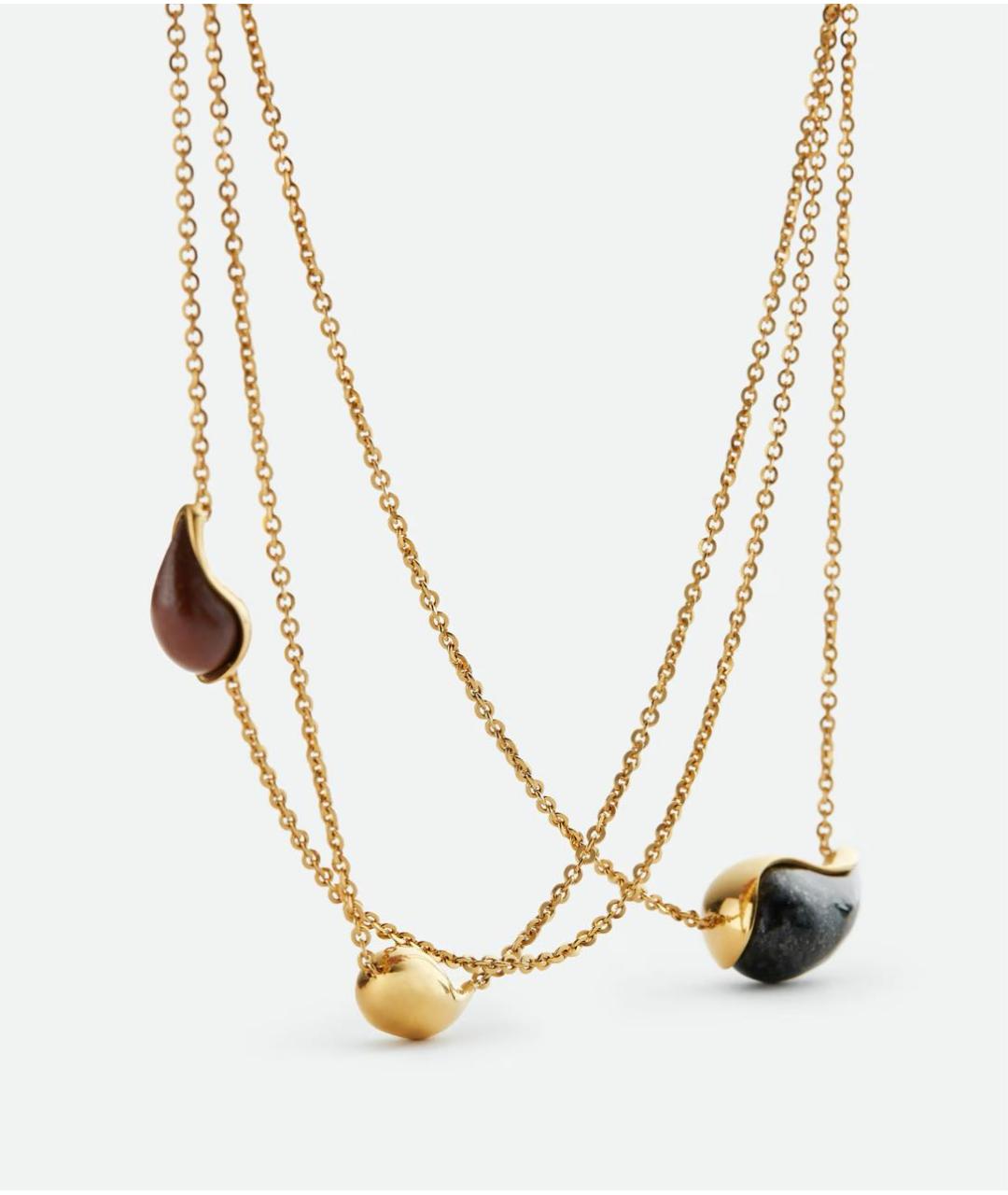 BOTTEGA VENETA Золотое серебряное колье, фото 3