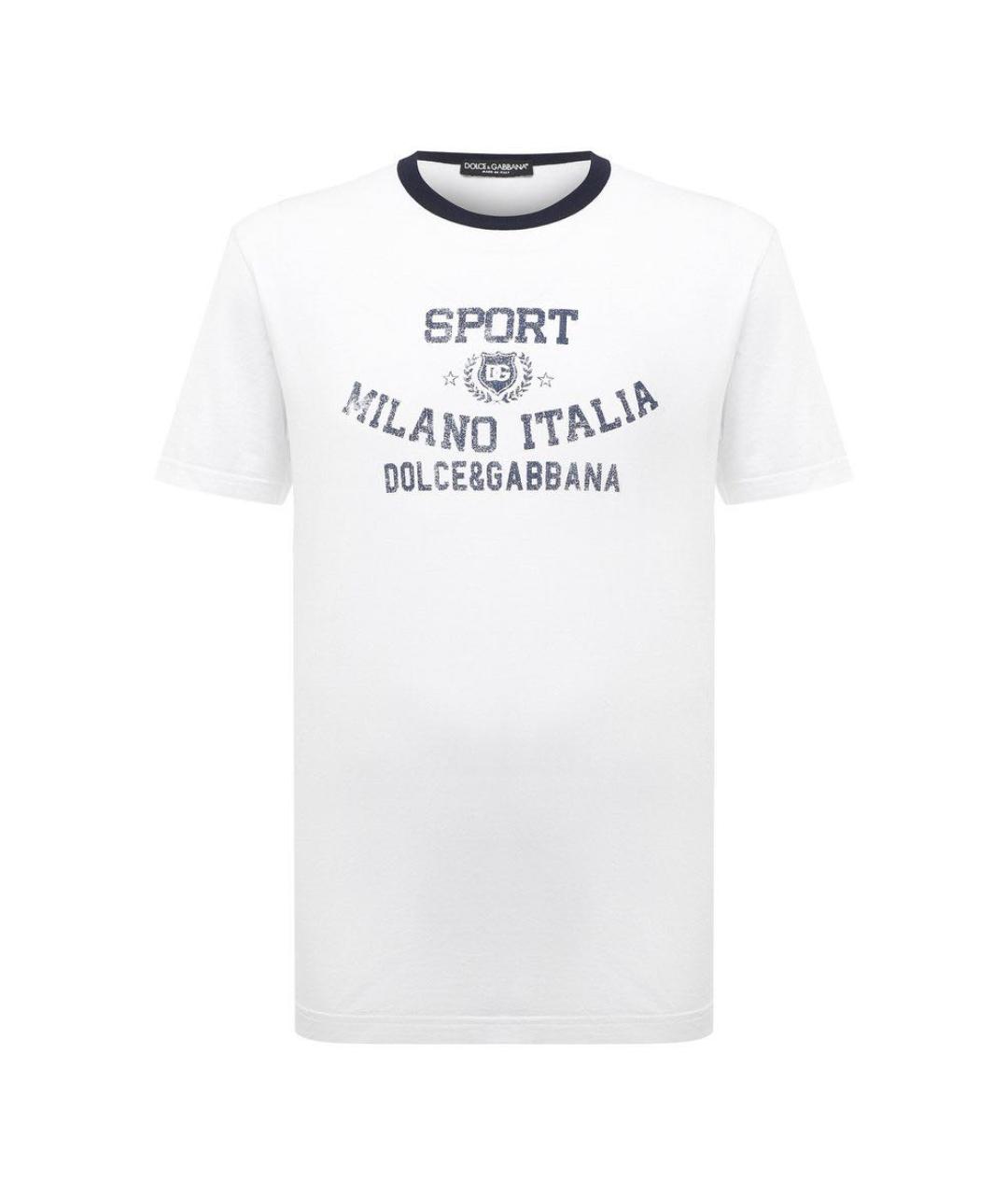 DOLCE&GABBANA Белая хлопковая футболка, фото 1