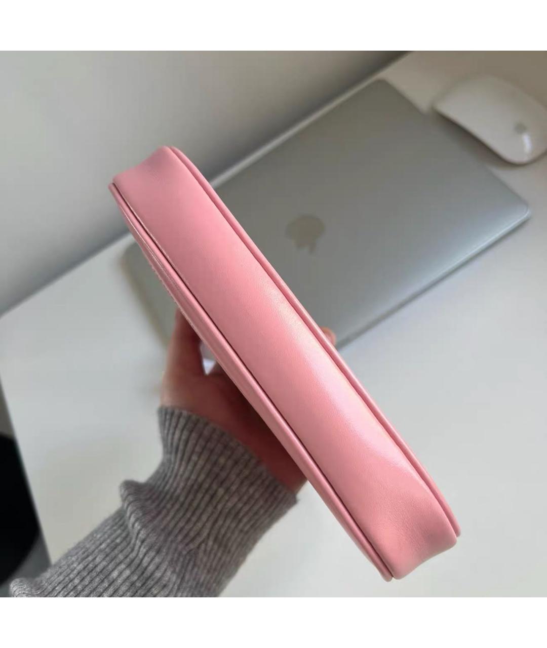 GUCCI Розовая кожаная сумка с короткими ручками, фото 3