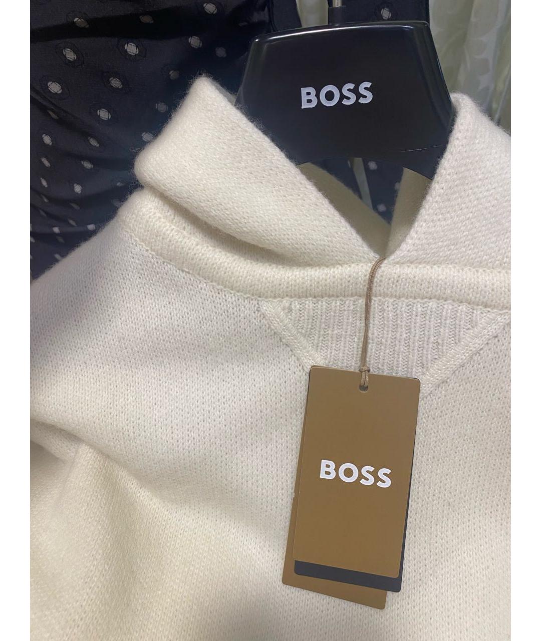 HUGO BOSS Белое шерстяное повседневное платье, фото 4