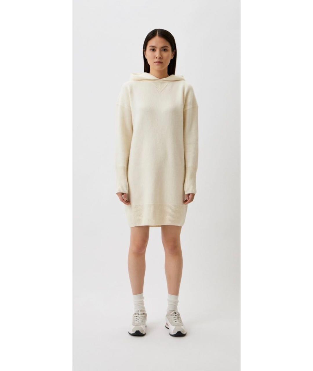 HUGO BOSS Белое шерстяное повседневное платье, фото 2